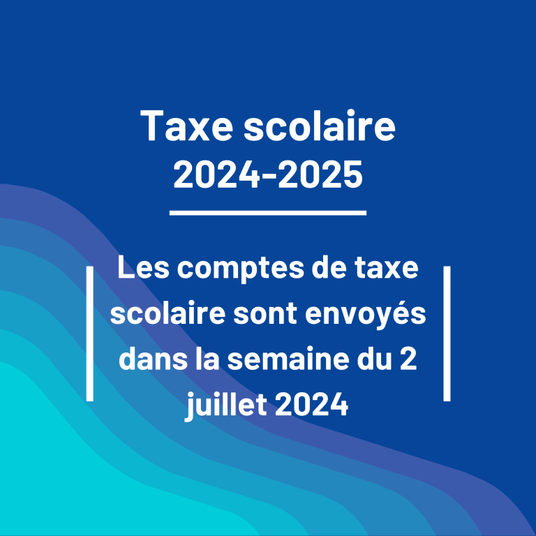 Taxe scolaire 2024-2025